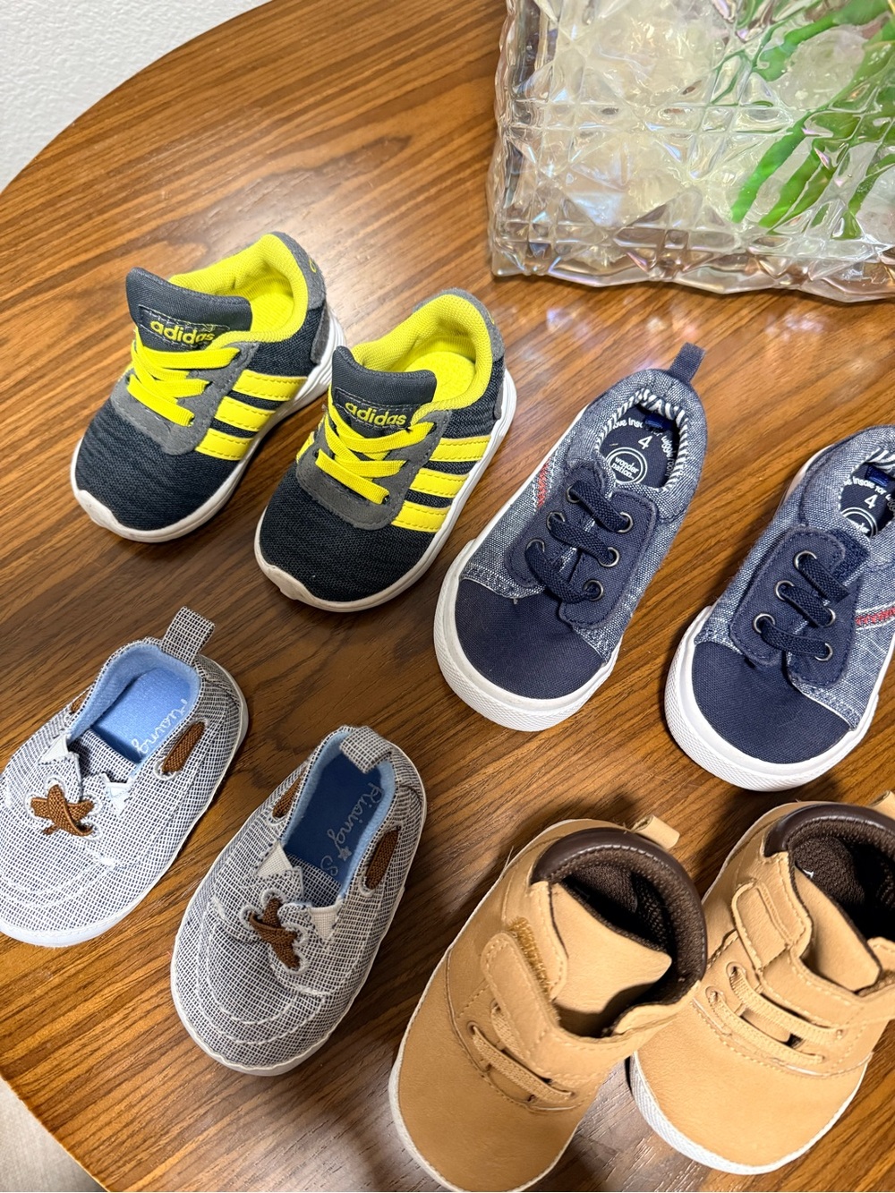 Baby Shoes- Black and Yellow Adidas Sneakers - Toddler Slip-On Style